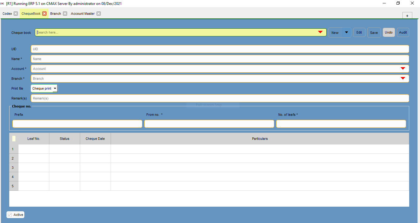 cheque book 1